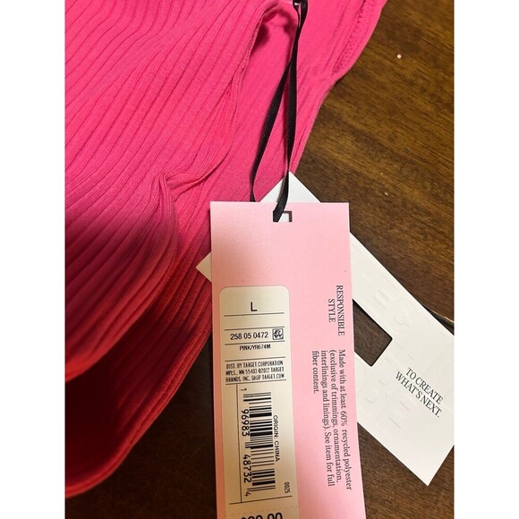 Women's Cross Waist Rib-Knit MIDI Skirt Future Collective w/ Alani Noelle Size L - Picture 4 of 4